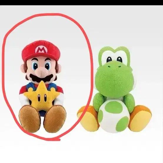 [BUNJANG] Mario Kuji Mario &amp; Yoshi Plush Set / 미개봉) 마리오 쿠지 A상 마리오 인형