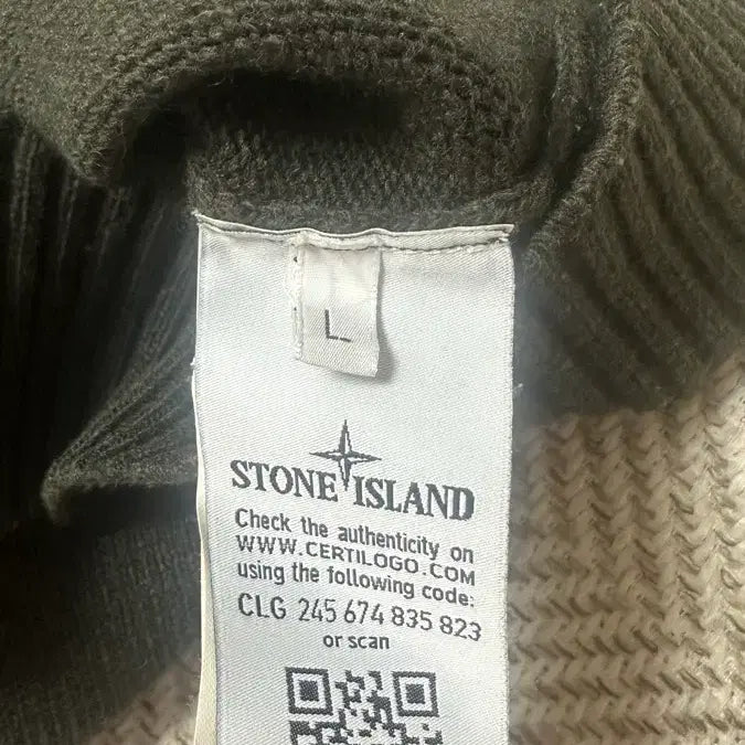 [BUNJANG] Stone Island Wool Knit L / 급처 스톤아일랜드 울 크루넥 니트 L