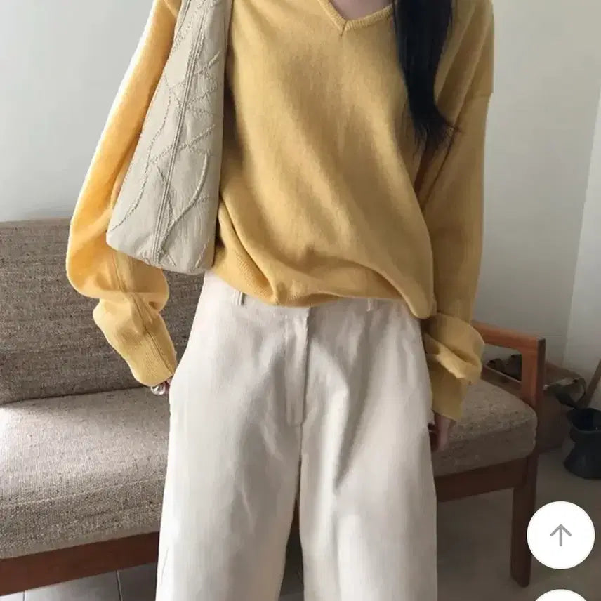 [BUNJANG] MaybeBaby Ouvert Bermuda Pants (Ivory) - Size S / (1회착용) 메이비베이비 ouvert pants 버뮤다팬츠