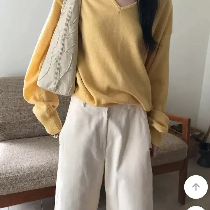 [BUNJANG] MaybeBaby Ouvert Bermuda Pants (Ivory) - Size S / (1회착용) 메이비베이비 ouvert pants 버뮤다팬츠