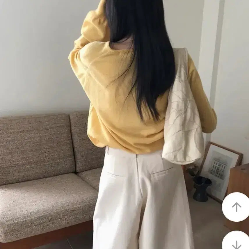 [BUNJANG] MaybeBaby Ouvert Bermuda Pants (Ivory) - Size S / (1회착용) 메이비베이비 ouvert pants 버뮤다팬츠