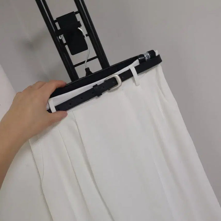[BUNJANG] New Back-Band Skirt &amp; Belt Set / 새-뒷밴딩 스커트 벨트 세트(4col)