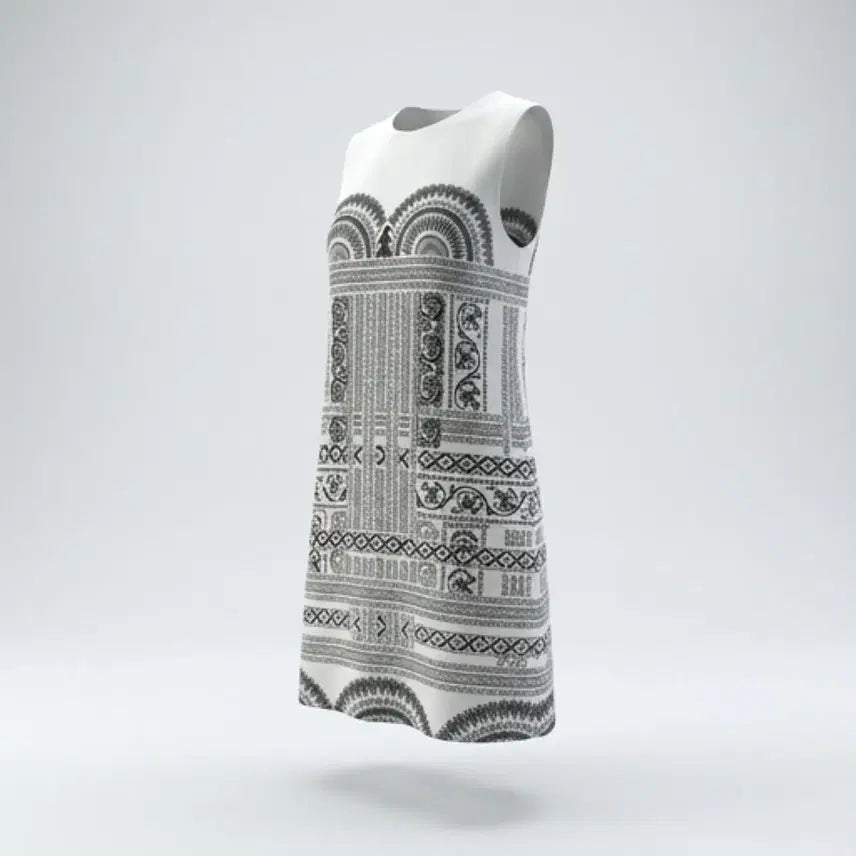 [BUNJANG] Zara Collection Pattern Sleeveless Dress / 여성S / 자라컬렉션 패턴 민소매 디테일원피스WT 12-15