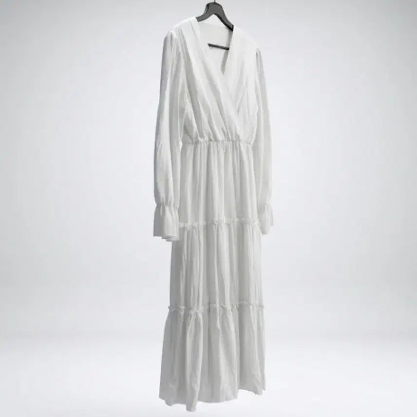 [BUNJANG] Basic Wrap Style V-Neck Dress / 여성55 / 베이직 랩스타일 브이넥원피스WT 12-16