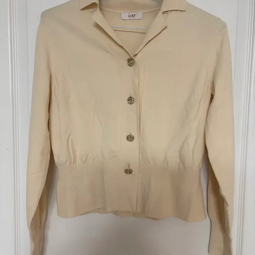 [SOLD OUT] LIST 아이보리 카라 가디건 55