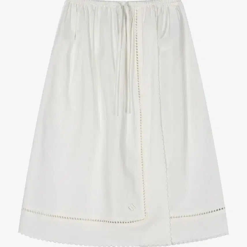 [BUNJANG] Grove White Midi Skirt / 그로브 스커트