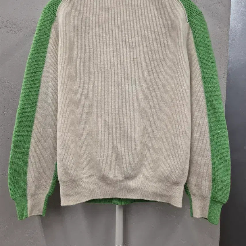 [BUNJANG] Lanvin Green Zip-Up Knit Cardigan / 랑방 초록색 집업 니트 가디건