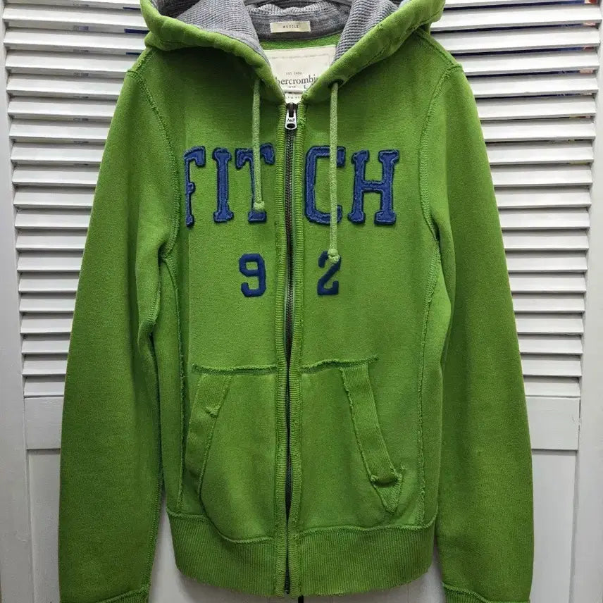 [BUNJANG] Abercrombie Distressed Hooded Zip-Up / 아베크롬비 디스트로이드 후드 집업