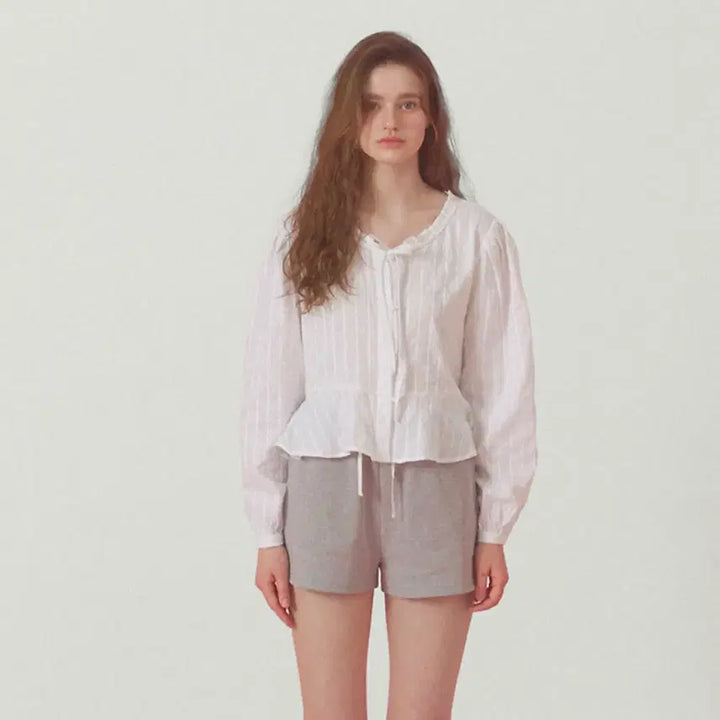 [SOLD OUT] 바이무드 Shu Ruffle Blouse
