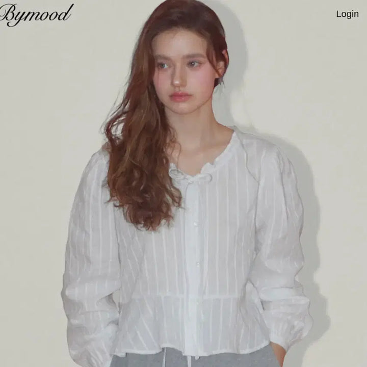 [SOLD OUT] 바이무드 Shu Ruffle Blouse