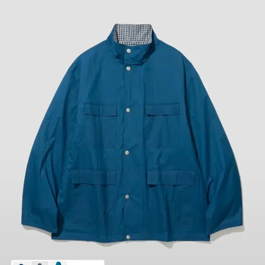 [BUNJANG] SUTTER Reversible High Neck Jacket Blue M / 셔터 리버시블 하이넥 자켓 블루 M