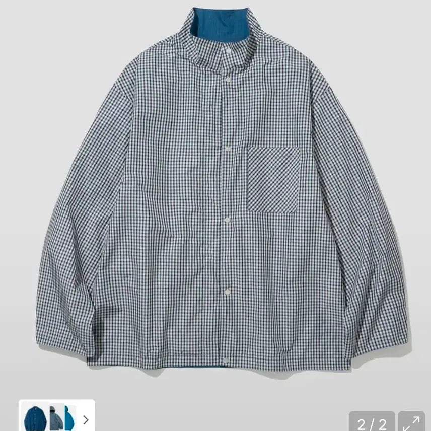 [BUNJANG] SUTTER Reversible High Neck Jacket Blue M / 셔터 리버시블 하이넥 자켓 블루 M