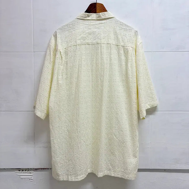 [SOLD OUT] 버터 펀칭 자수 오픈 카라 셔츠 XL JPN