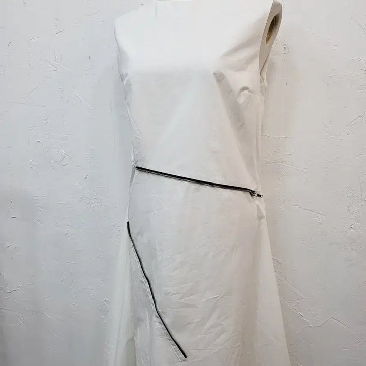 [BUNJANG] White Asymmetrical Long Dress S Size / 화이트 언발 스타일 원피스S
