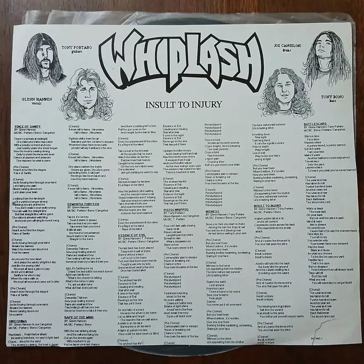 [BUNJANG] WHIPLASH LP / 밴드 WHIPLASH 준판 준라이센스 LP