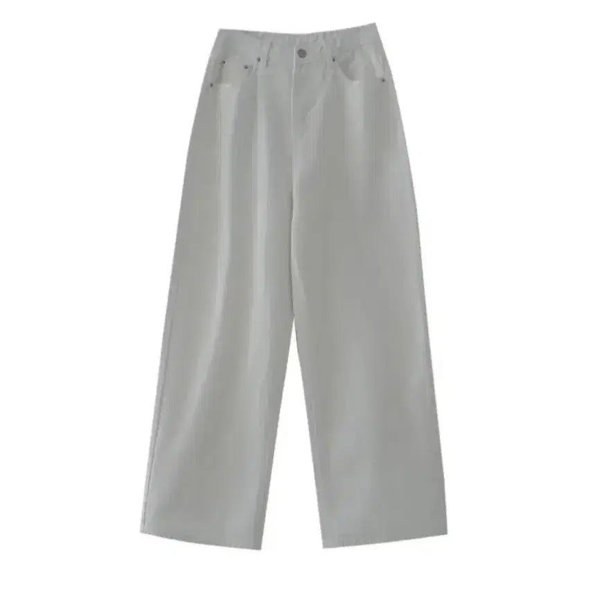 [BUNJANG] Ablly Morefit Semi-Wide White Pants / 가격내림) 에이블리 모어핏 세미와이드 화이트 팬츠