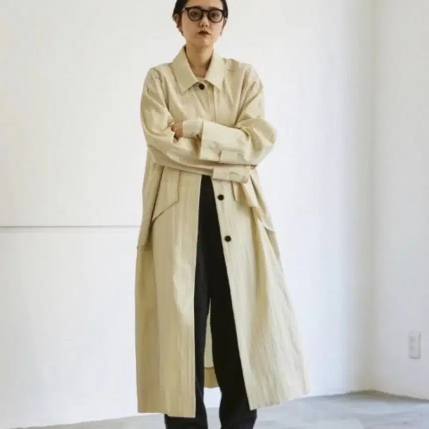 [BUNJANG] Todayful Ivory Long Trench Coat / todayful 투데이풀 아이보리 롱 트렌치 코트 여성용 롱코트