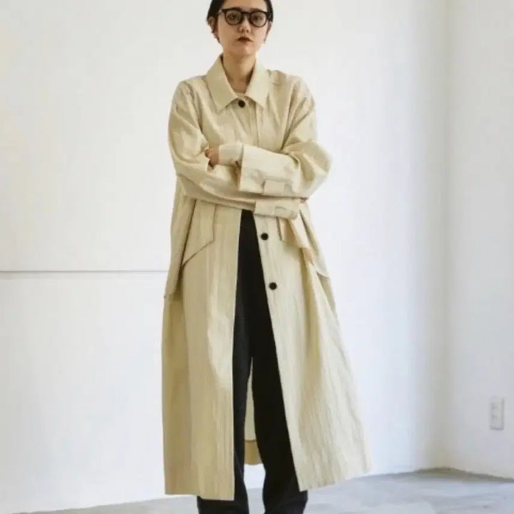 [BUNJANG] Todayful Ivory Long Trench Coat / todayful 투데이풀 아이보리 롱 트렌치 코트 여성용 롱코트