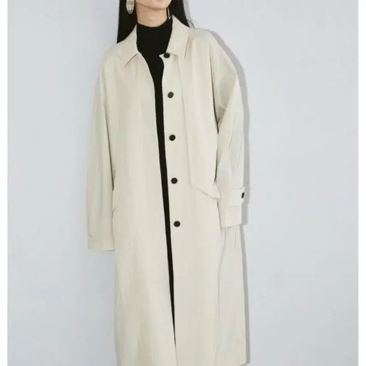[BUNJANG] Todayful Ivory Long Trench Coat / todayful 투데이풀 아이보리 롱 트렌치 코트 여성용 롱코트