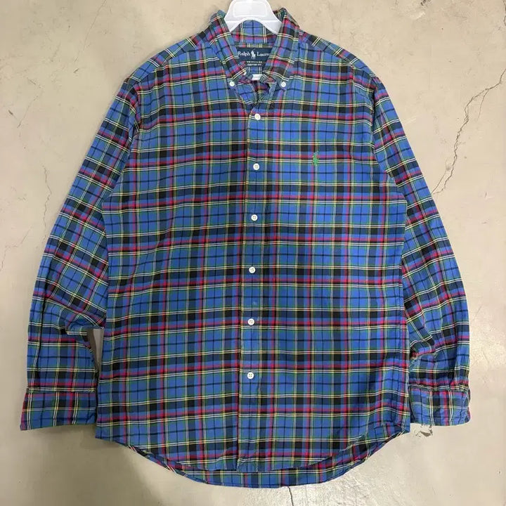 [SOLD OUT] 만원샵 폴로 포니 체크 셔츠 블루 M