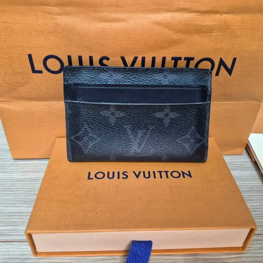 [BUNJANG] Louis Vuitton Double Holder Card Wallet Black Monogram / 풀박스 정품 루이비통 정품 더블 홀더 카드 지갑 판매합니다