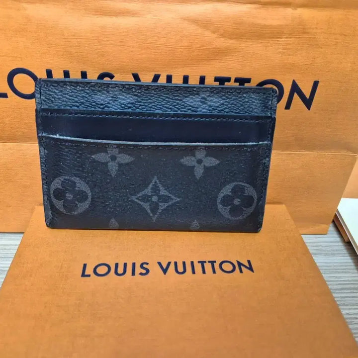[BUNJANG] Louis Vuitton Double Holder Card Wallet Black Monogram / 풀박스 정품 루이비통 정품 더블 홀더 카드 지갑 판매합니다