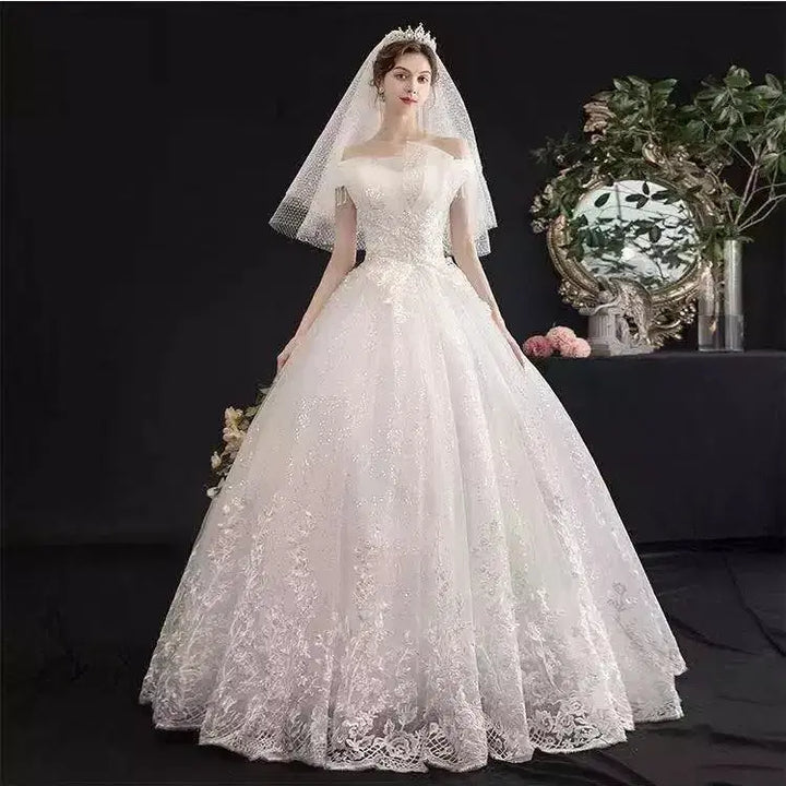 [BUNJANG] Off-Shoulder Wedding Dress / 웨딩드레스 졸업사진드레스 판매 셀프웨딩