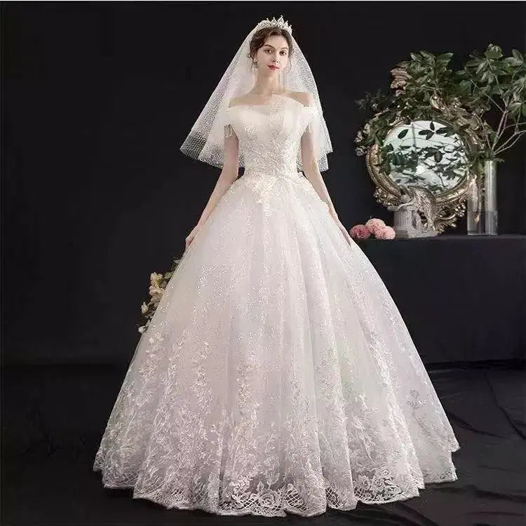 [BUNJANG] Off-Shoulder Wedding Dress / 웨딩드레스 졸업사진드레스 판매 셀프웨딩