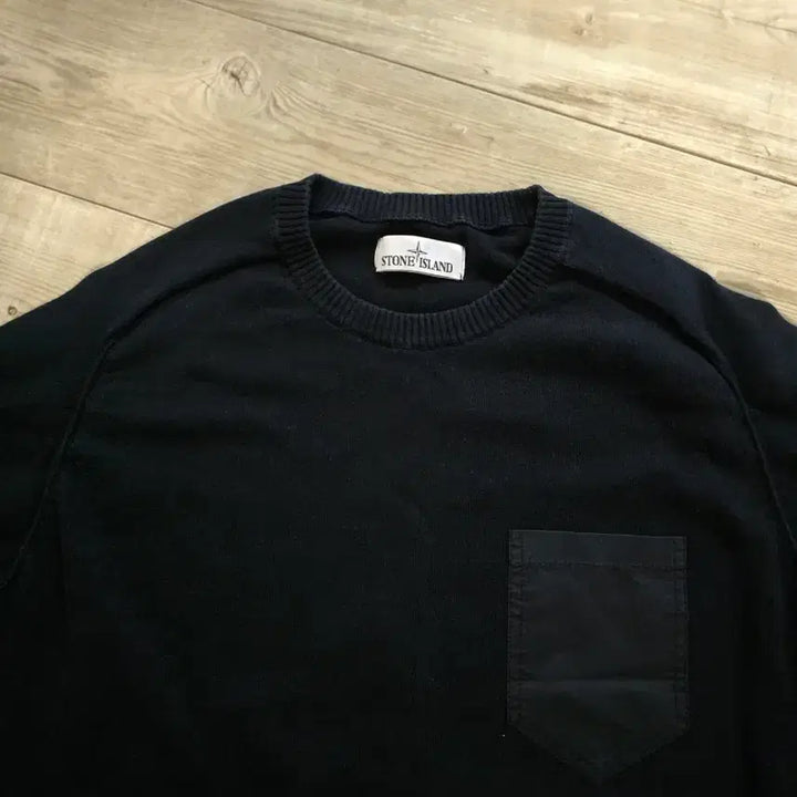 [SOLD OUT] [정품/L사이즈] 스톤아일랜드 블랙 니트 맨투맨