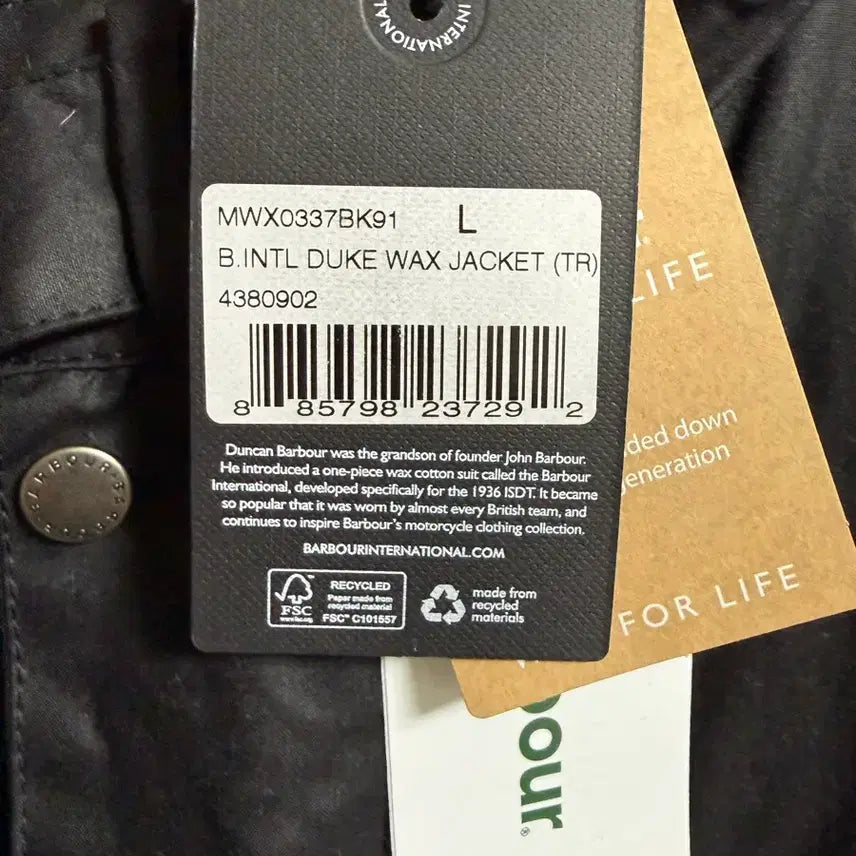 [BUNJANG] Barbour Duke Jacket (Size L) / (새상품) 24Fw 바버 듀크 (사이즈 L)