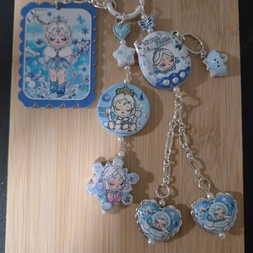 [BUNJANG] Skullpanda Winter Theme Keyring / [핸드메이드] 스컬판다 겨울 테마 키링