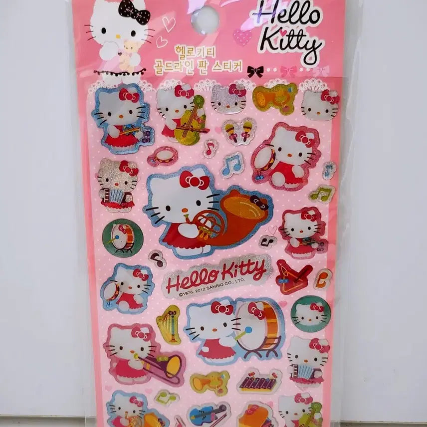 [BUNJANG] Hello Kitty Gold Line Sticker / [고전문구] 2013 헬로키티 골드라인 판 스티커