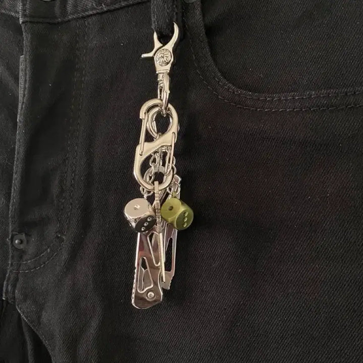 [BUNJANG] Metal Dice Keychain / 메탈 다이스 키링