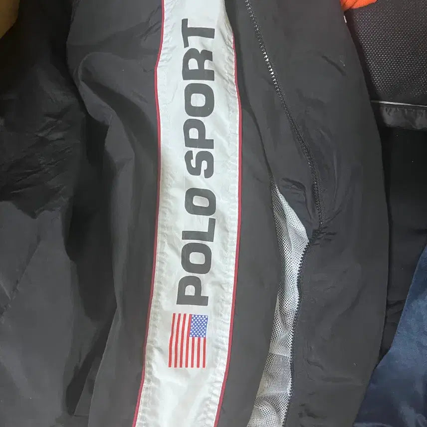 [BUNJANG] Polo Sport Nylon Track Jacket / 폴로스포츠 블랙 바람막이 자켓 L