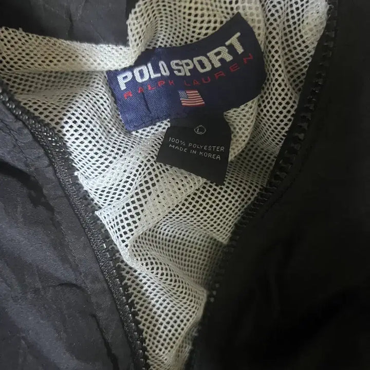 [BUNJANG] Polo Sport Nylon Track Jacket / 폴로스포츠 블랙 바람막이 자켓 L