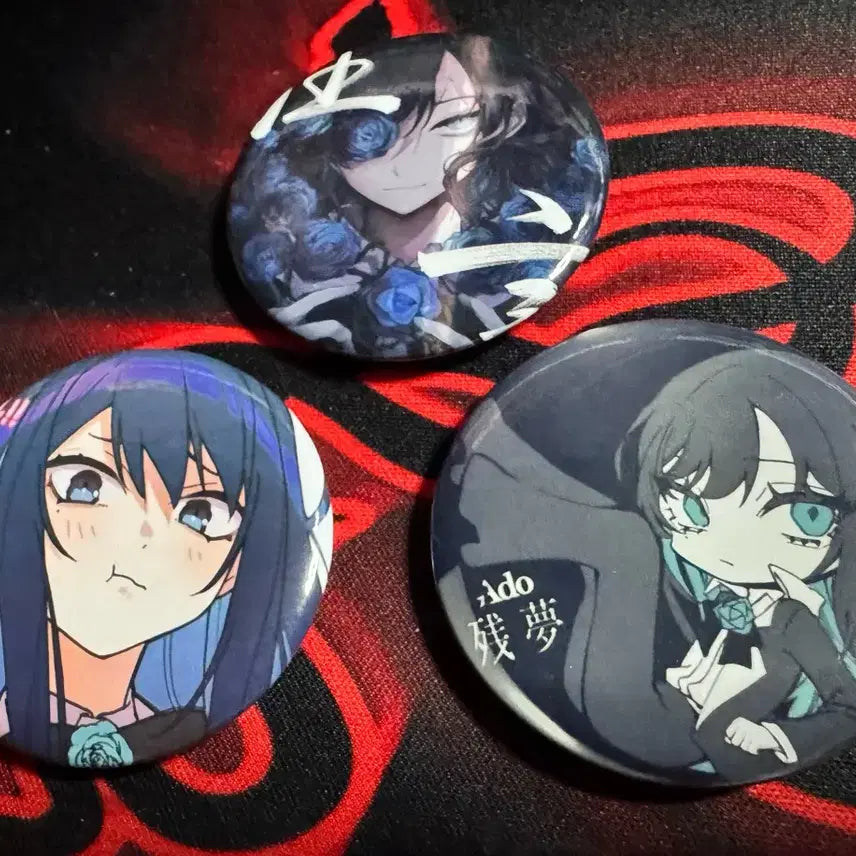 [BUNJANG] Ado Anime Character Handmade Brooch Set (3 Pieces) / Ado 애니메이션 캐릭터 뱃지 3개 세트