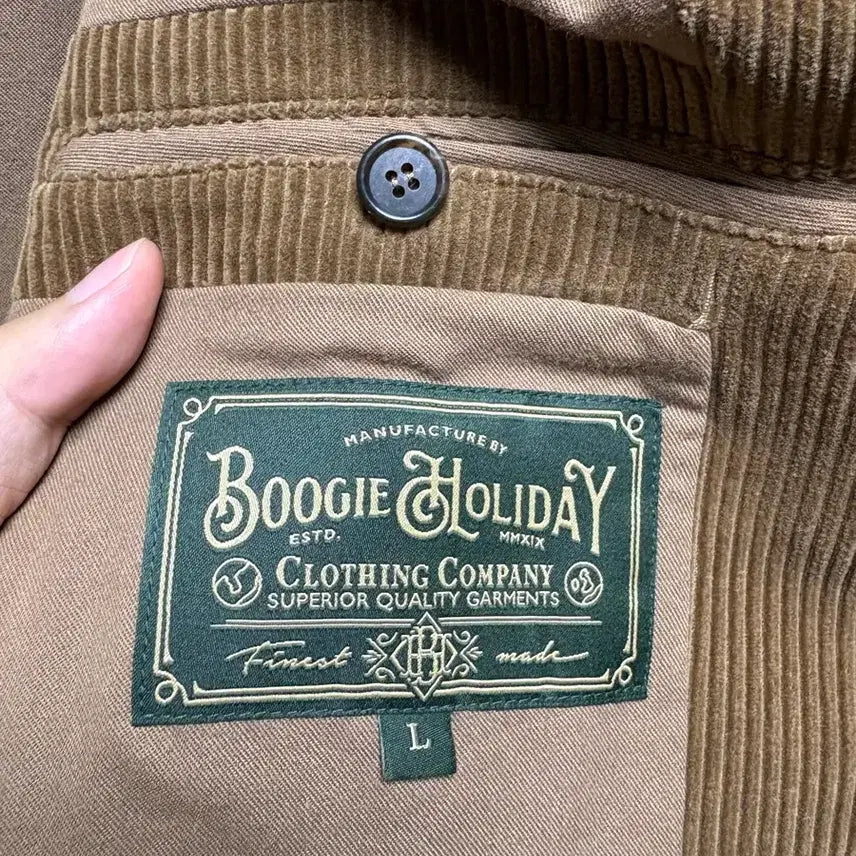 [BUNJANG] Boogie Holiday Corduroy Setup / [L] 부기홀리데이 코듀로이 셋업(자켓+팬츠)