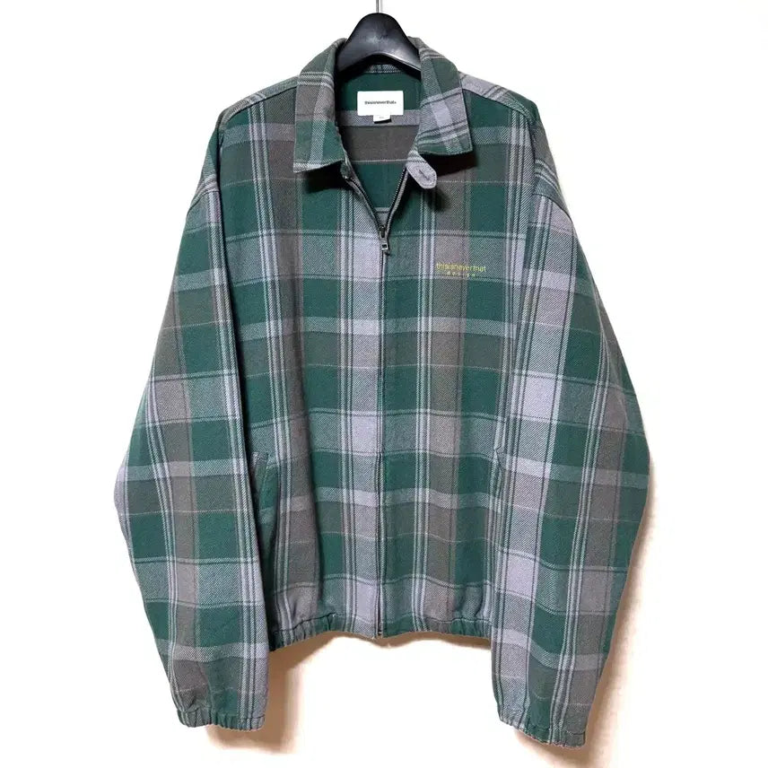 [SOLD OUT] [XL,105]디스이즈네버댓 플란넬 체크 블루종 집업 자켓