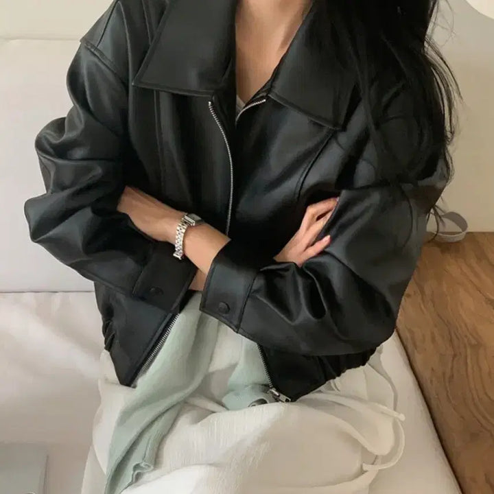 [BUNJANG] Benito Leather Blouson Jacket / 바로 배송 가능) 베니토 레더 블루종 가죽 자켓