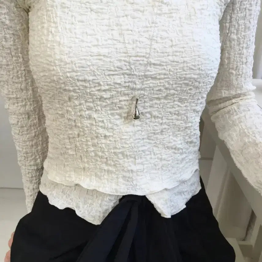 [BUNJANG] Wrinkle Sleeveless Cardigan Set - Cream / [새상품/하객룩] 링클 나시 가디건 세트 -크림