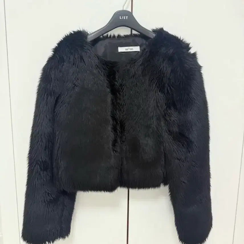 [BUNJANG] Azoon Faux Fur Jacket Black / 애즈온 퍼자켓 블랙