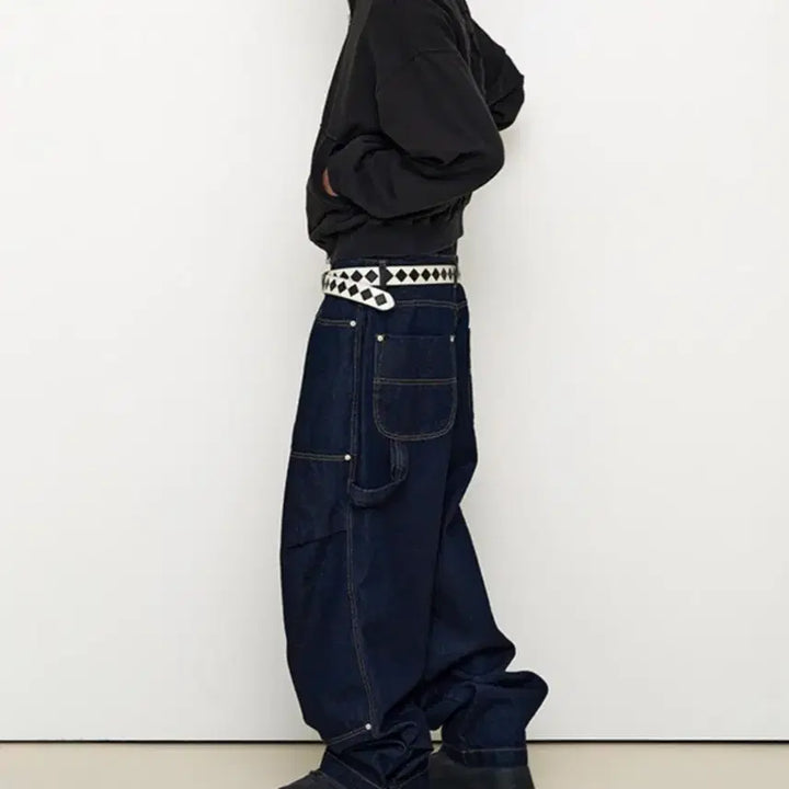 [BUNJANG] 9999 Archive Double Knee Denim Pants / [1] 9999아카이브 더블니 데님팬츠