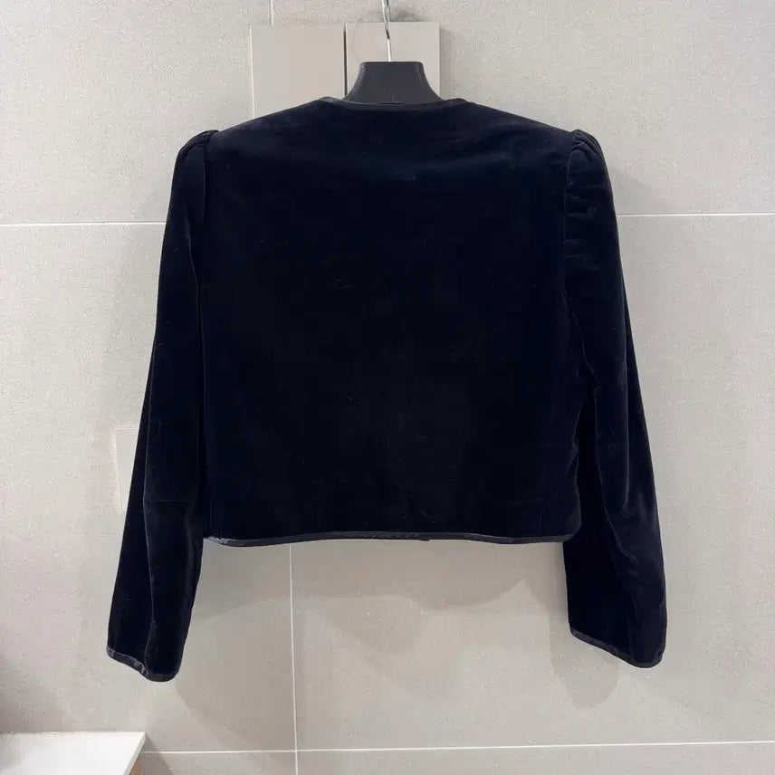 [BUNJANG] Vintage Velvet Cropped Jacket / 빈티지 벨벳 크롭 자켓