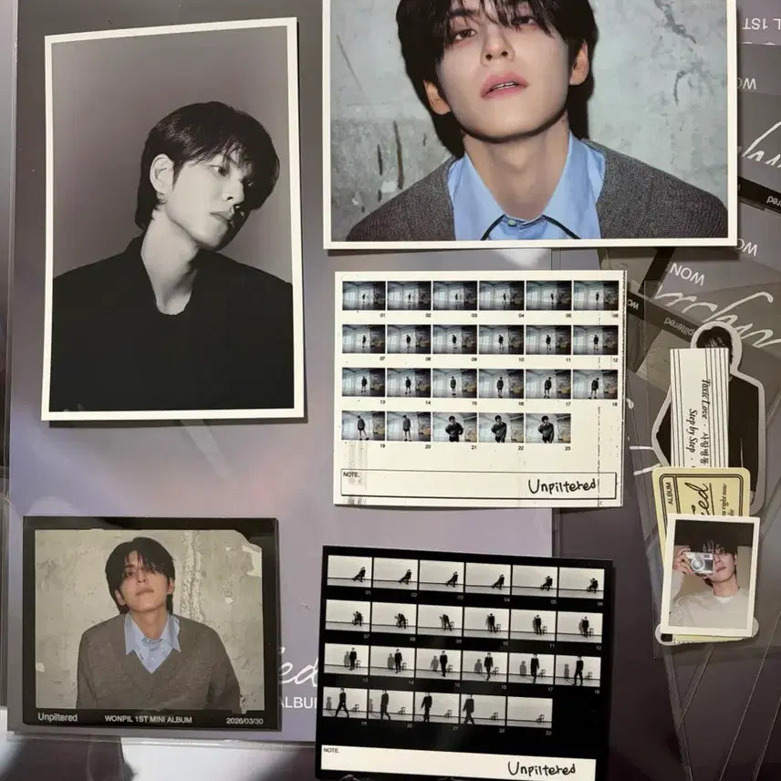 [BUNJANG] Wonpil Unfiltered Photo &amp; POB Poster &amp; Sticker Bundle Set / 원필 언필터드 포토&amp;특전 포스터&amp;스티커 일괄