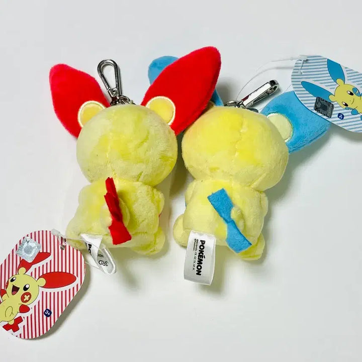 [BUNJANG] Official Pokémon Minun Plush Doll Keychain Set / 정품) 세트_ 포켓몬스터  마이농 플러시  인형 키링
