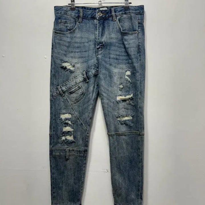 [BUNJANG] Loewe Distressed Washed Denim Pants Size 32 / LOEWE 디스트로이드 워싱 데님 팬츠 32