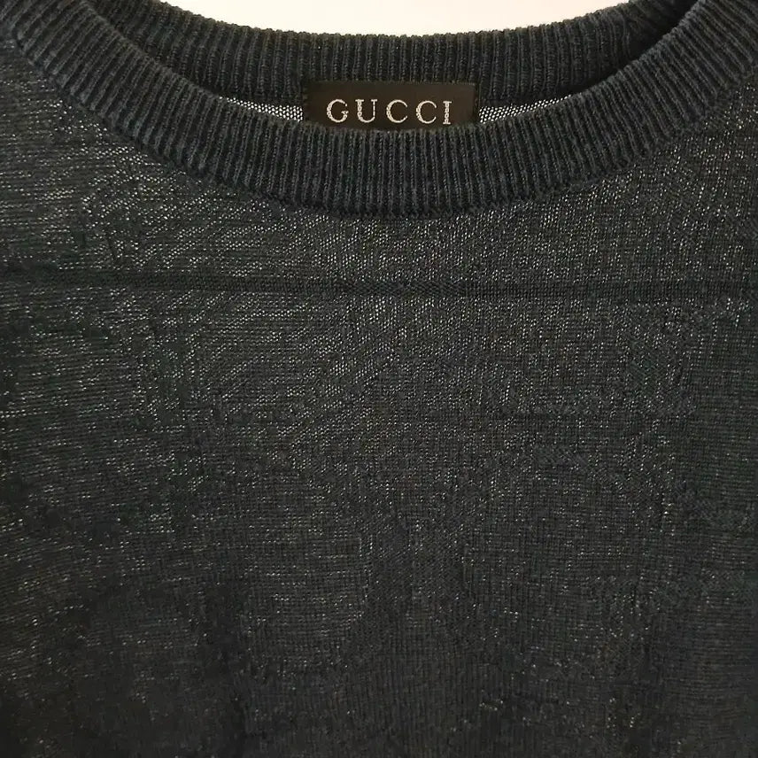 [BUNJANG] Gucci Knit Long Sleeve Shirt / 구찌 니트 긴팔. 짙은네이비색