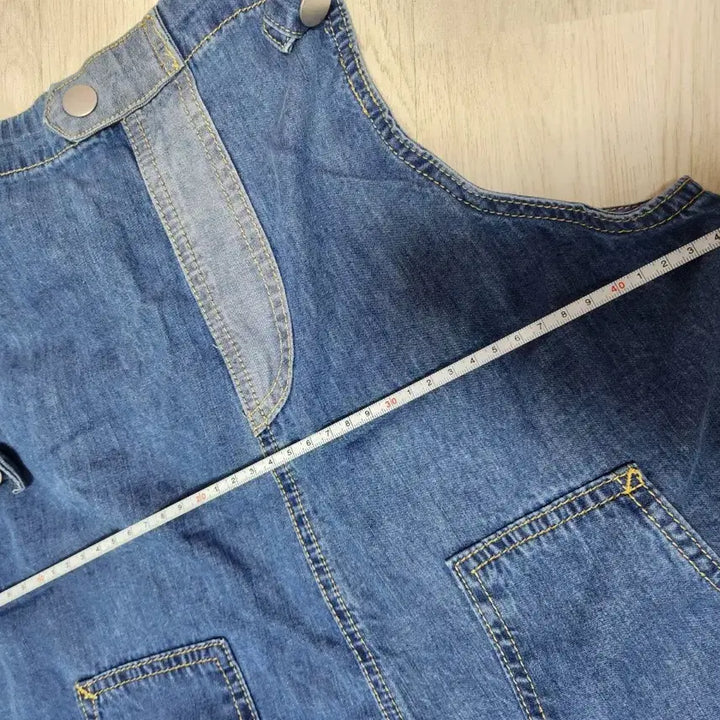 [BUNJANG] Denim Wide Strap Pants / 새상품급))) 청 데님 와이드 멜빵 바지