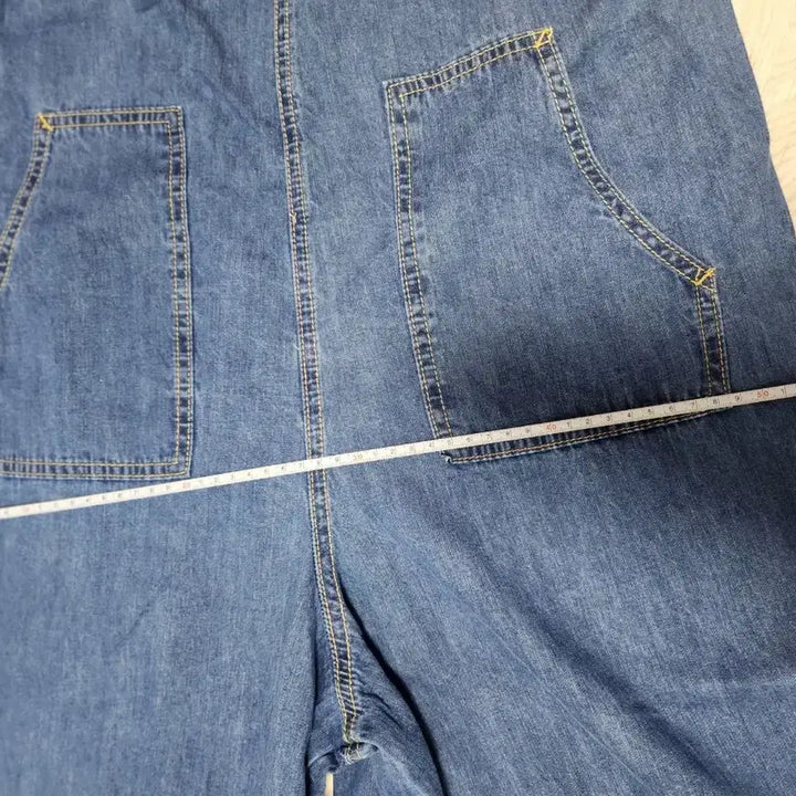 [BUNJANG] Denim Wide Strap Pants / 새상품급))) 청 데님 와이드 멜빵 바지