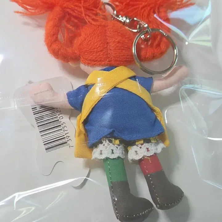 [BUNJANG] Pippi Longstocking Doll Keychain - New &amp; Rare / [새상품] 말괄량이 삐삐 인형 키링 빈티지 인형 소품샵